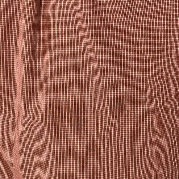 Columbia Button Down Shirt Mens XL Rust Dark Orange Checks Short Sleeves Pocket - Picture 9 of 9